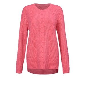 Cabi Elsa Pullover Sweater. Carmine Rose. Size XL.